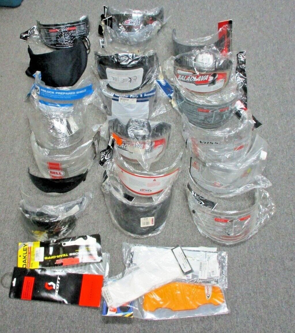 Miscellaneous Collection of Powersports/Motorcycle Visors, Shields and Tearoffs