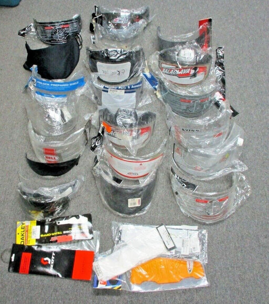 Miscellaneous Collection of Powersports/Motorcycle Visors, Shields and Tearoffs