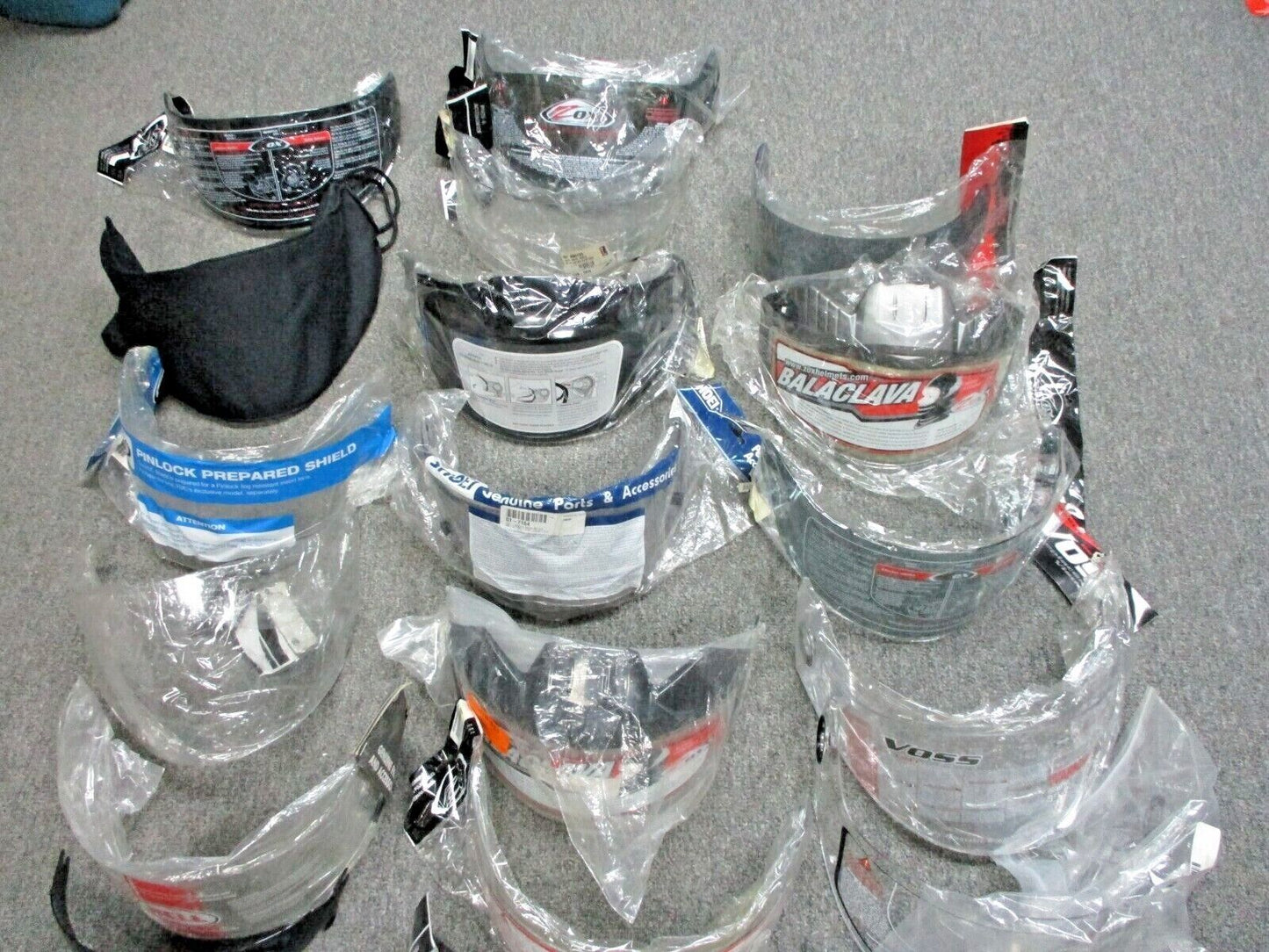 Miscellaneous Collection of Powersports/Motorcycle Visors, Shields and Tearoffs