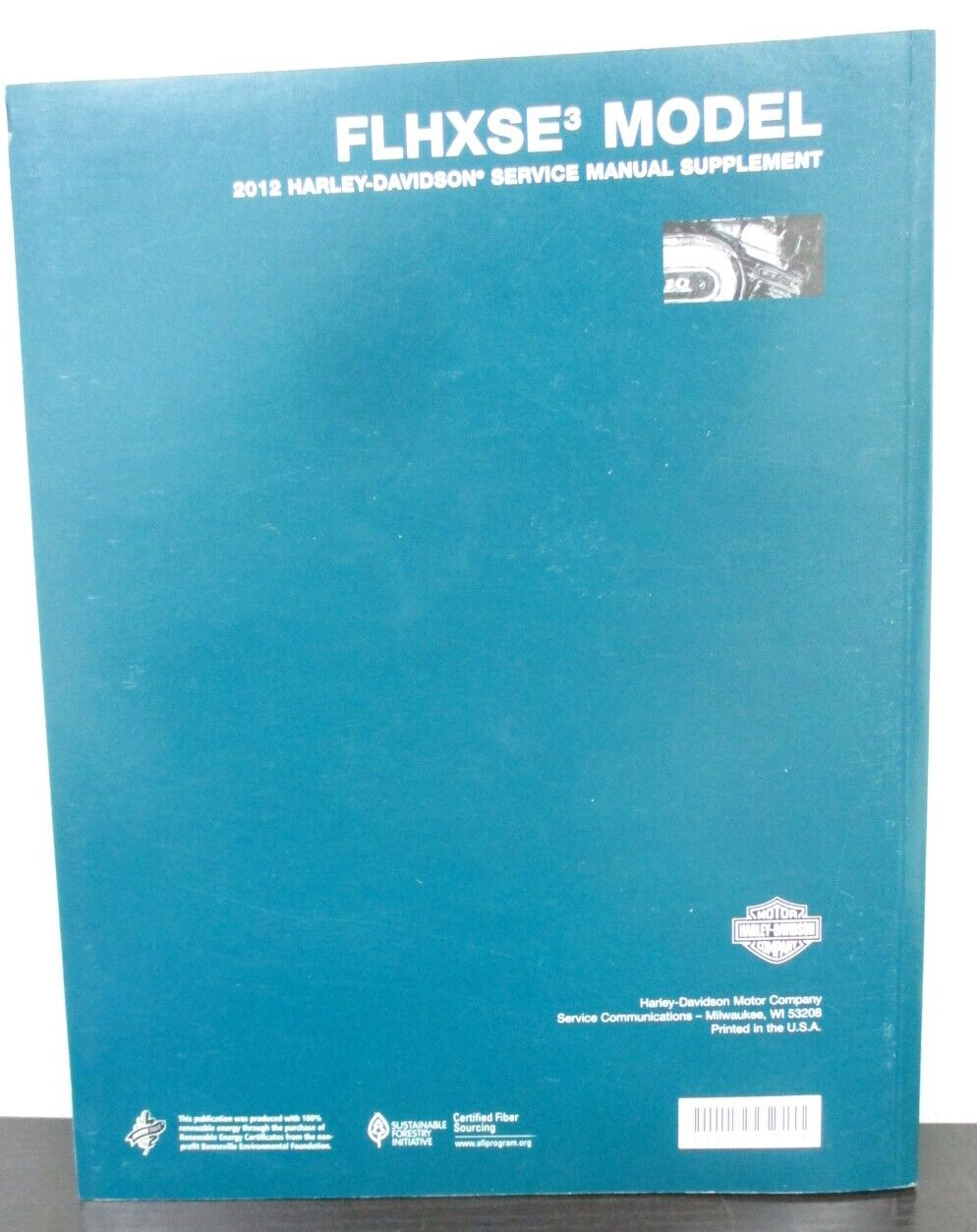 Harley-Davidson 2012 FLHXSE3 Model Service Manual Supplement 99600-12