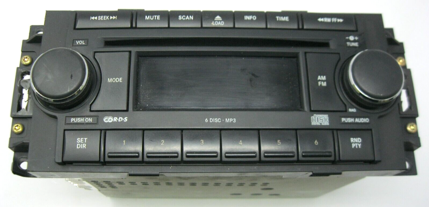 Daimler Chrysler OEM 6 Disc CD, MP3, AM, FM Stereo P05064172AE