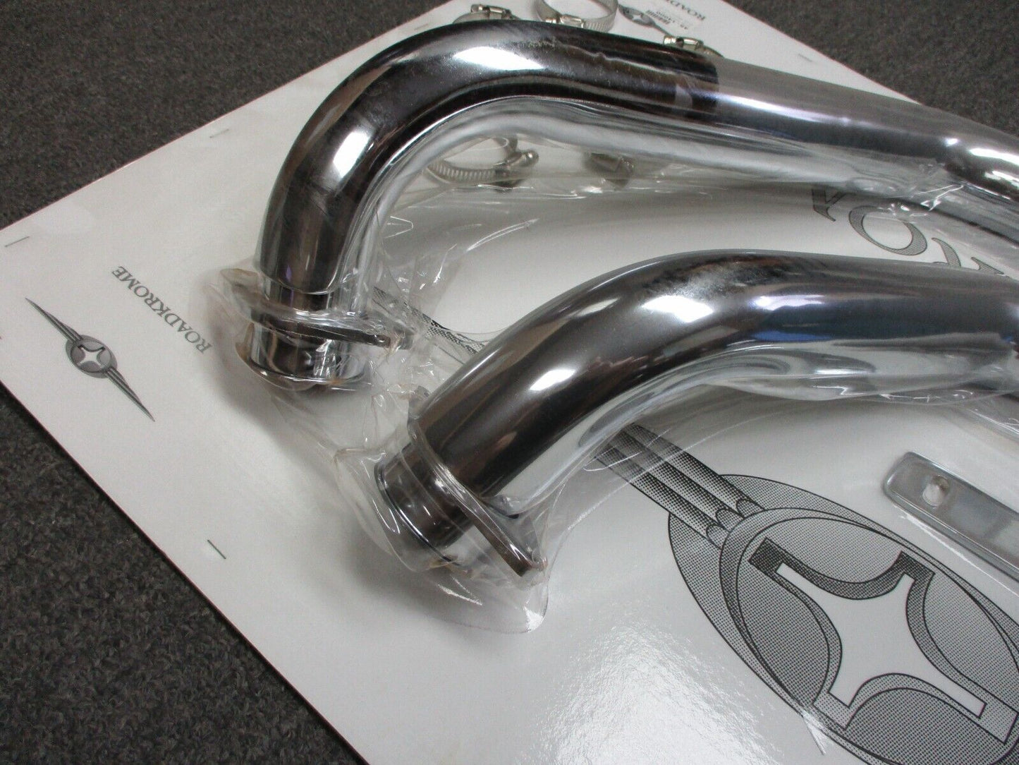 Roadkrome Chrome Exhaust Header Pipe Set for Yamaha XVS1700 - 45-14000