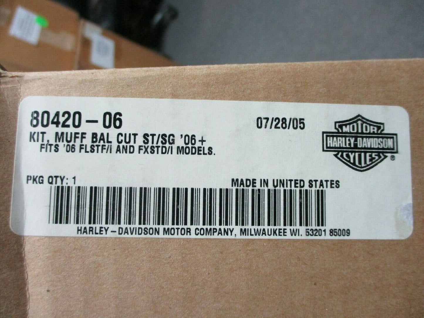 Harley Davidson OEM FLSTF/I, FXSTD/I Chrome Bal Cut Slip On Mufflers 80420-06