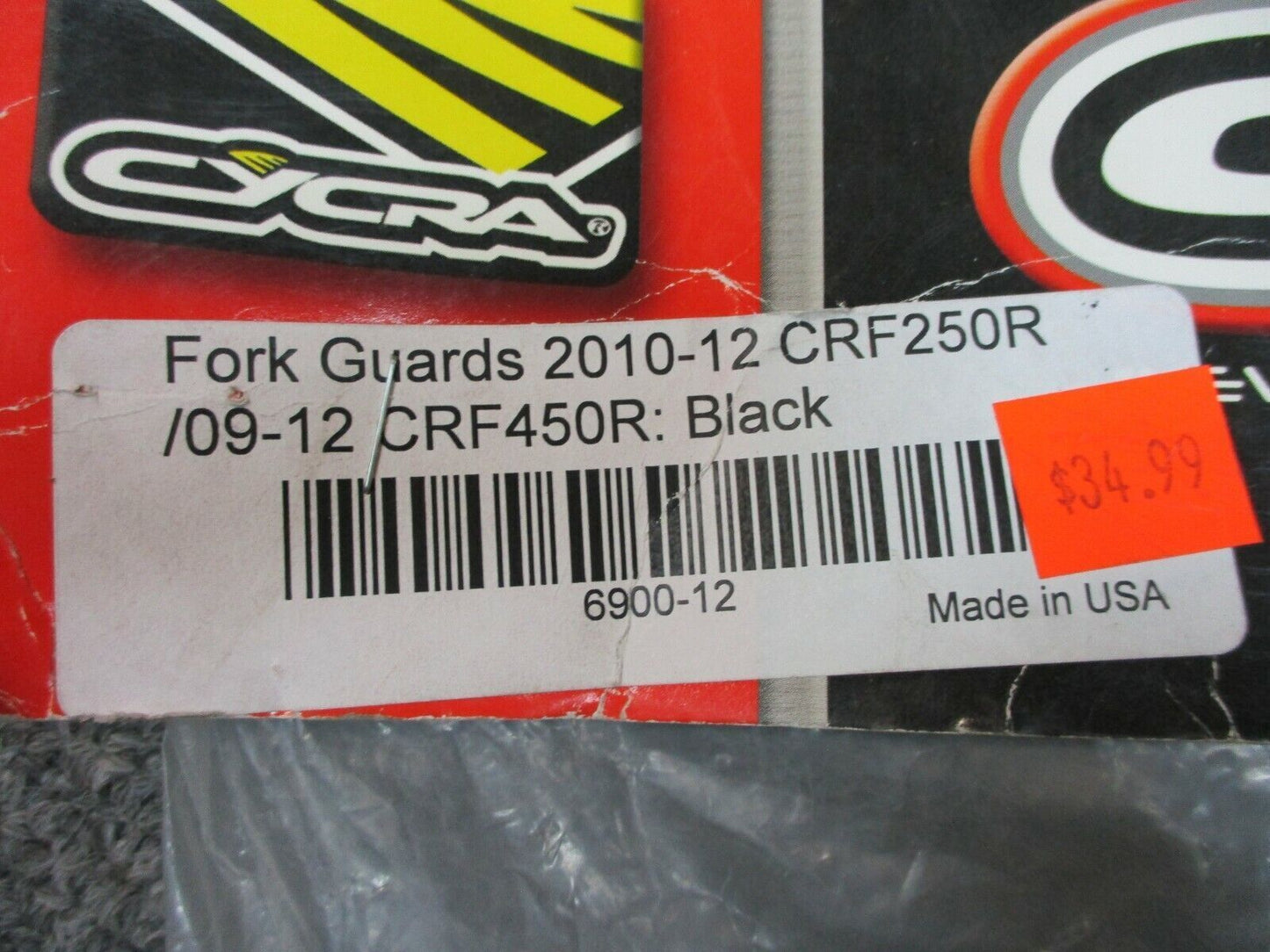 Honda CRF250/450 Black Fork Guard Left Side Only By Cycra 6900-12