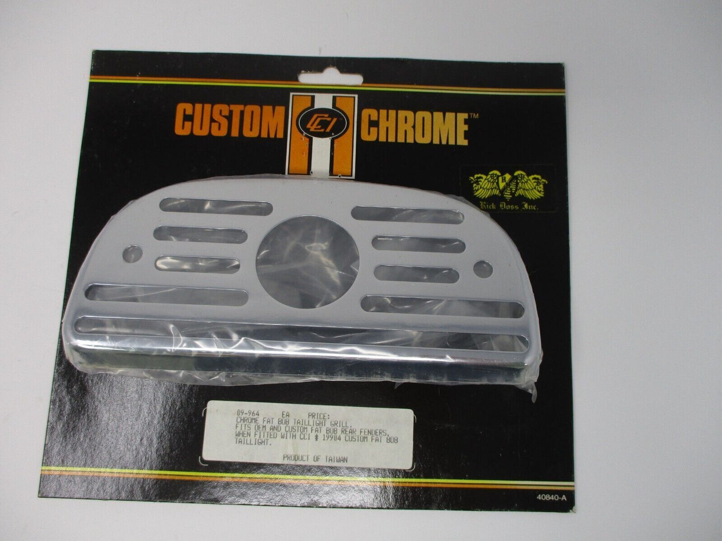 Custom Chrome Fat Bob Taillight Grill 09-964