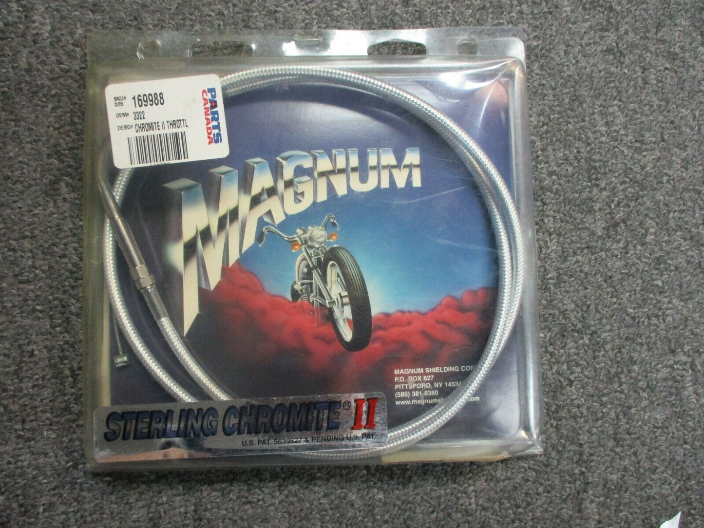 Magnum Chromite Throttle Cable 3322 96-97 FLHR/I 42 1/2 Inches