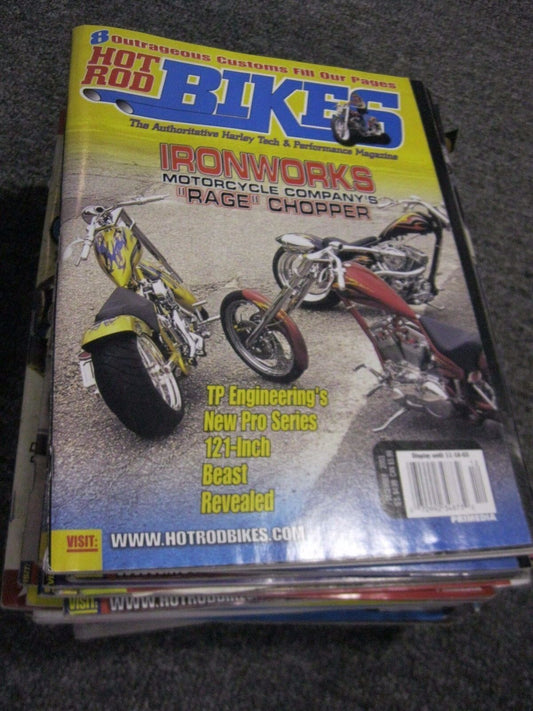 LOT OF VARIOUS 2001 - 2003 HOTROD BIKER MAGAZINES