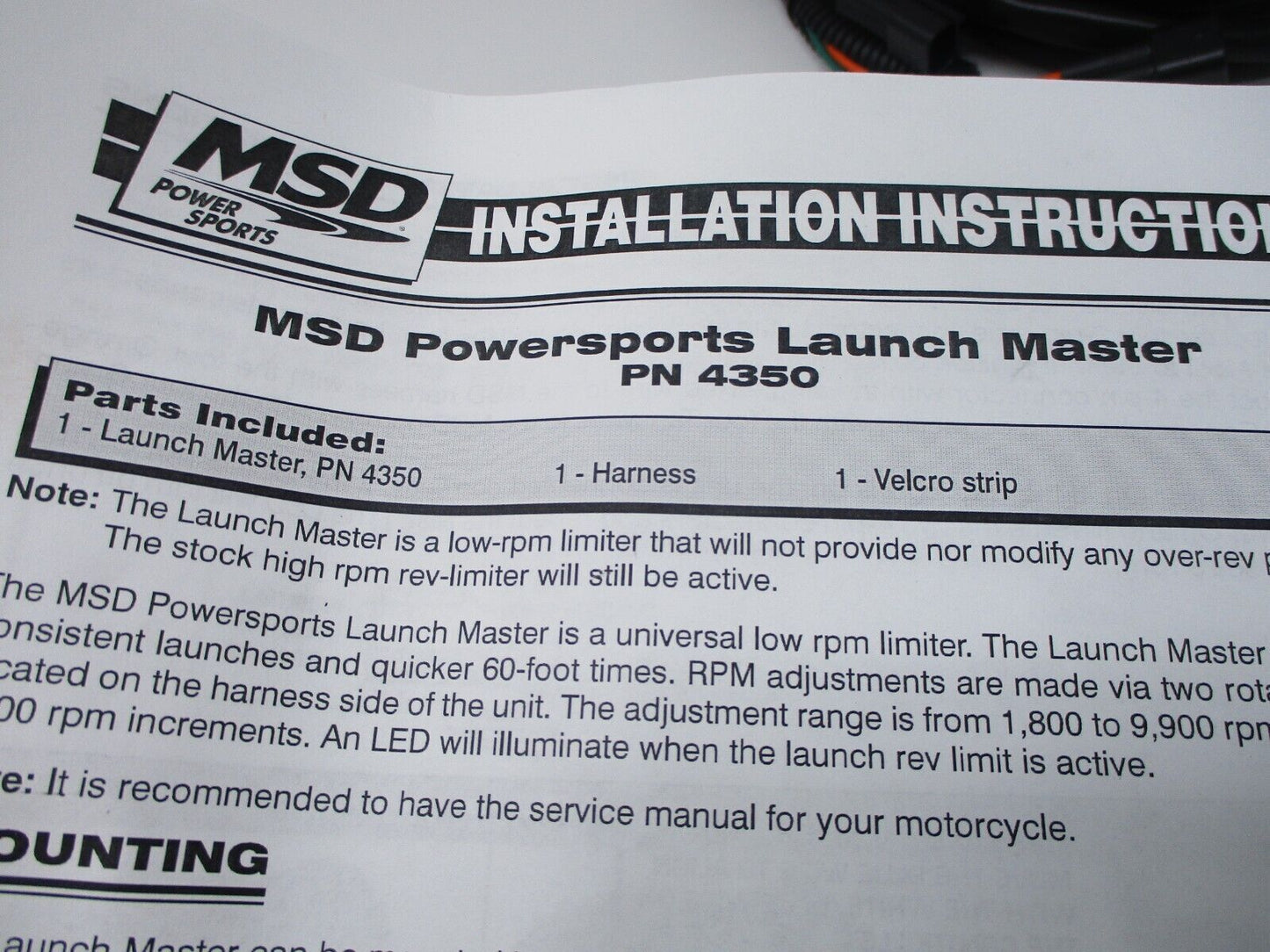 MSD Launch Master/Limiter 4350