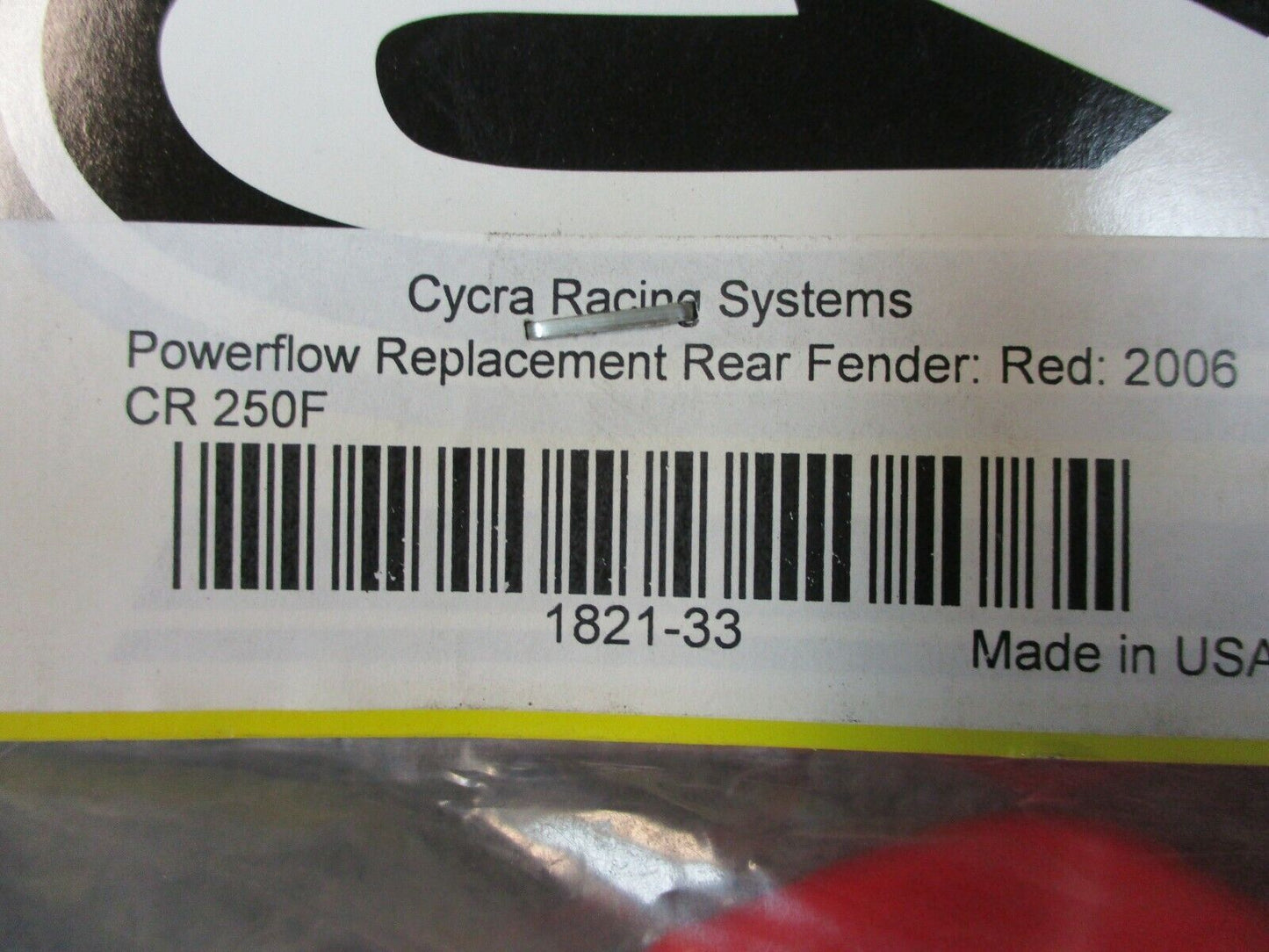 Honda CRF250R Red Rear Fender By CYCRA 1821-33 2006-07