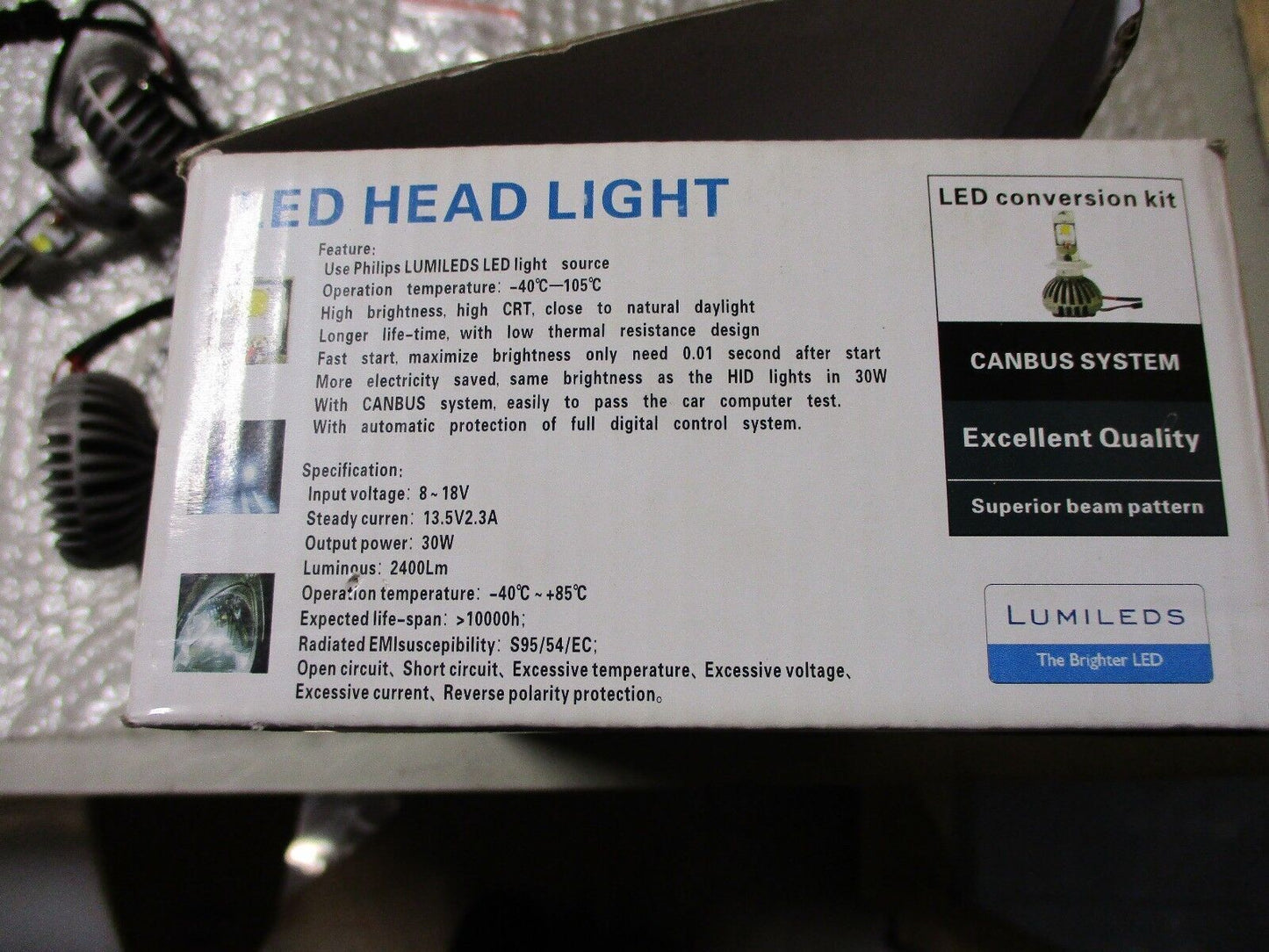 LUMILEDS H4 HL LED CONVERSION KIT FOR CANBUS SYSTEM VEHICLES