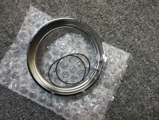 Chrome Auxiliary Trim Ring fits Harley Davidson 3 1/4 inch Signal / Fog Lamp