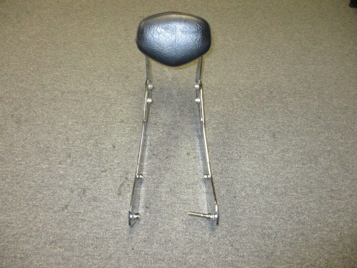 Chrome Back Rest-Fits Various Motorcycles - Harley-Metric Unsure of Fitment