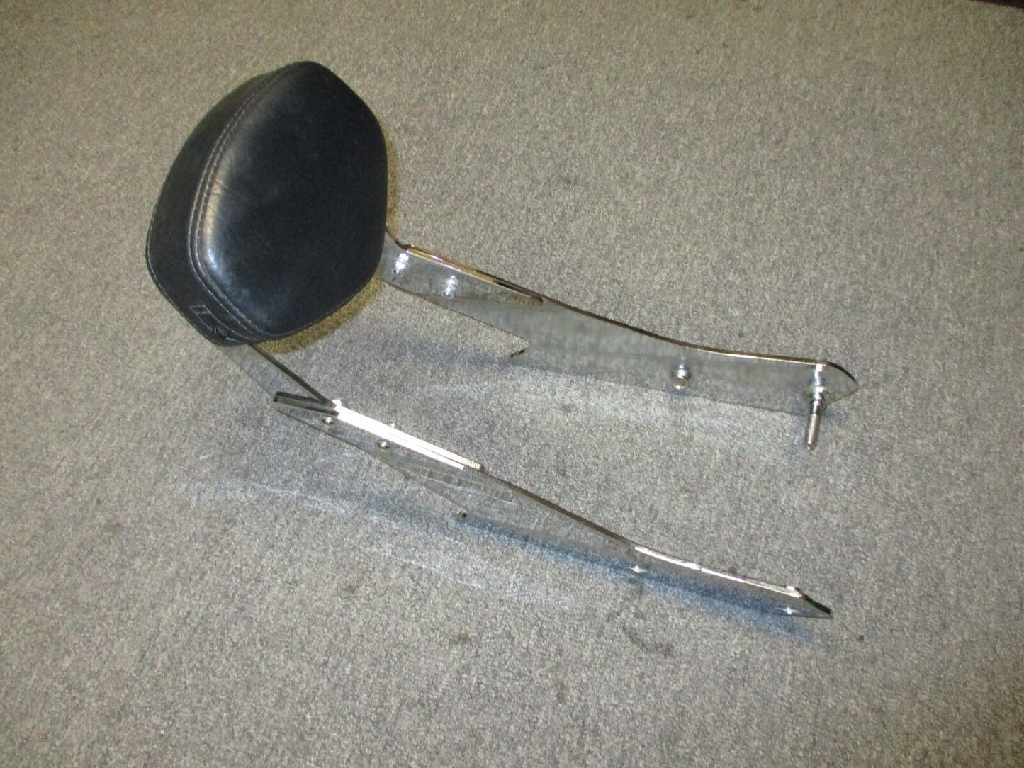 Chrome Back Rest-Fits Various Motorcycles - Harley-Metric Unsure of Fitment