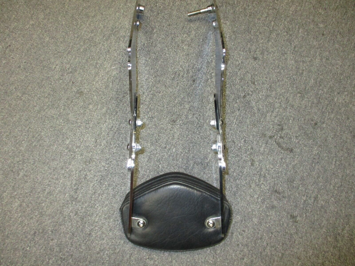 Chrome Back Rest-Fits Various Motorcycles - Harley-Metric Unsure of Fitment