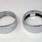 4.5" Pair Chrome Headlight Trim Ring Cover Visor