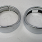 4.5" Pair Chrome Headlight Trim Ring Cover Visor