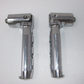 Chrome  STALLED Male Mount Foot Pegs PAIR Multi Fit