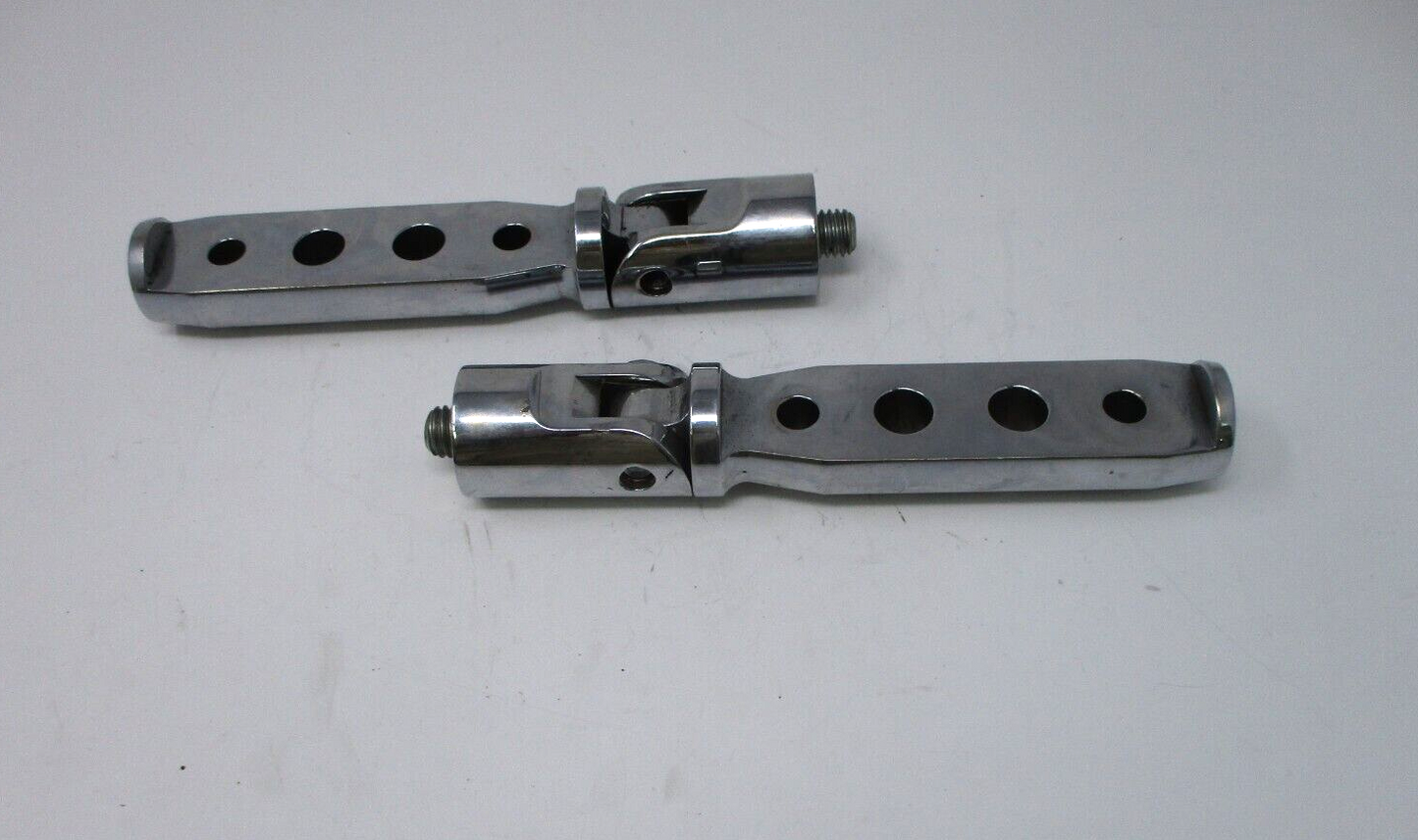 Chrome  STALLED Male Mount Foot Pegs PAIR Multi Fit