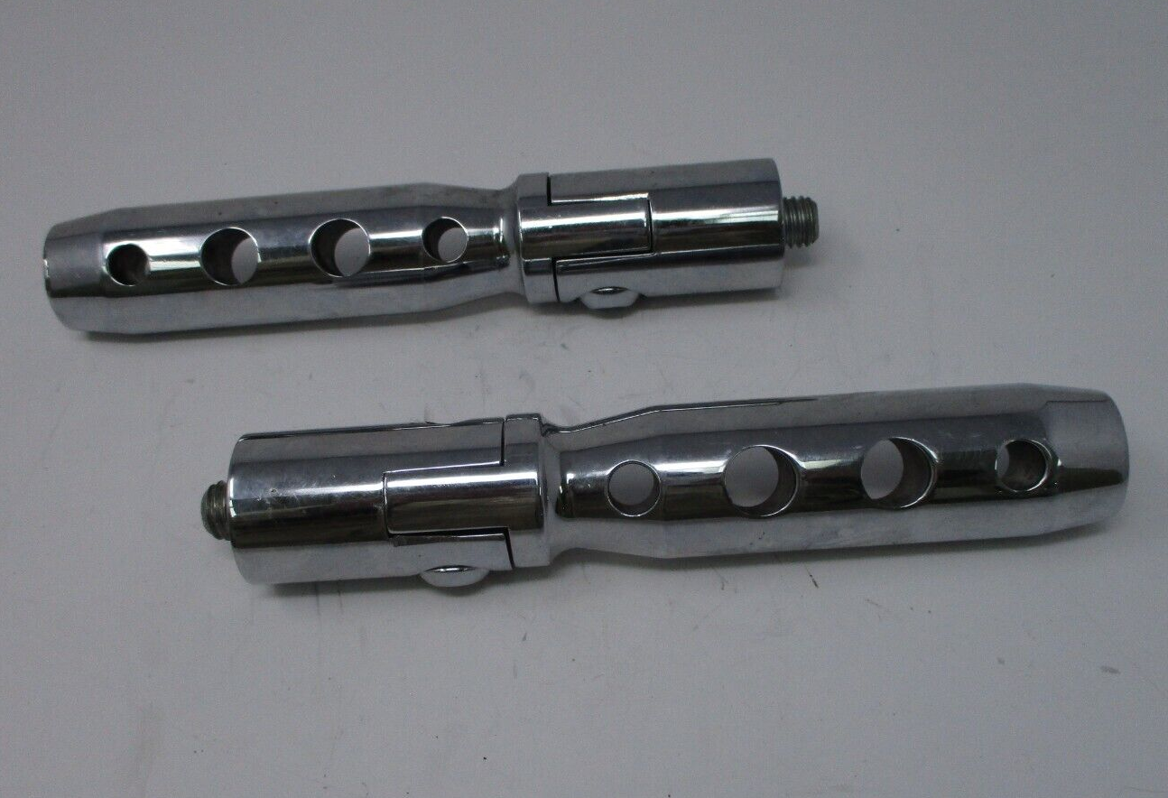 Chrome  STALLED Male Mount Foot Pegs PAIR Multi Fit