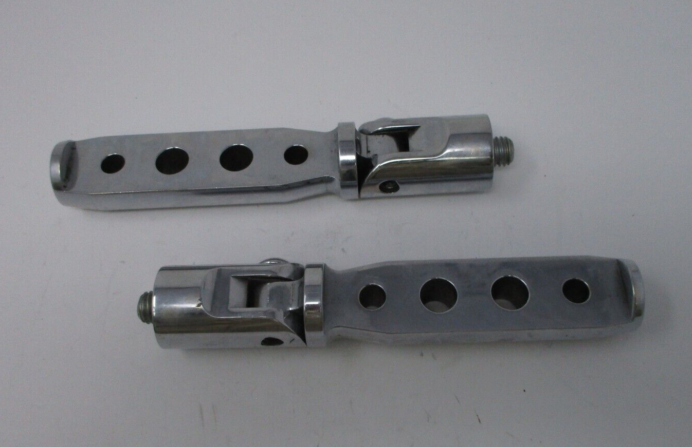 Chrome  STALLED Male Mount Foot Pegs PAIR Multi Fit