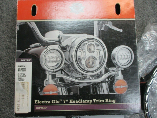 Harley Davidson OEM Softail Electra Glo 7 Inch Headlamp Trim Ring 61400154