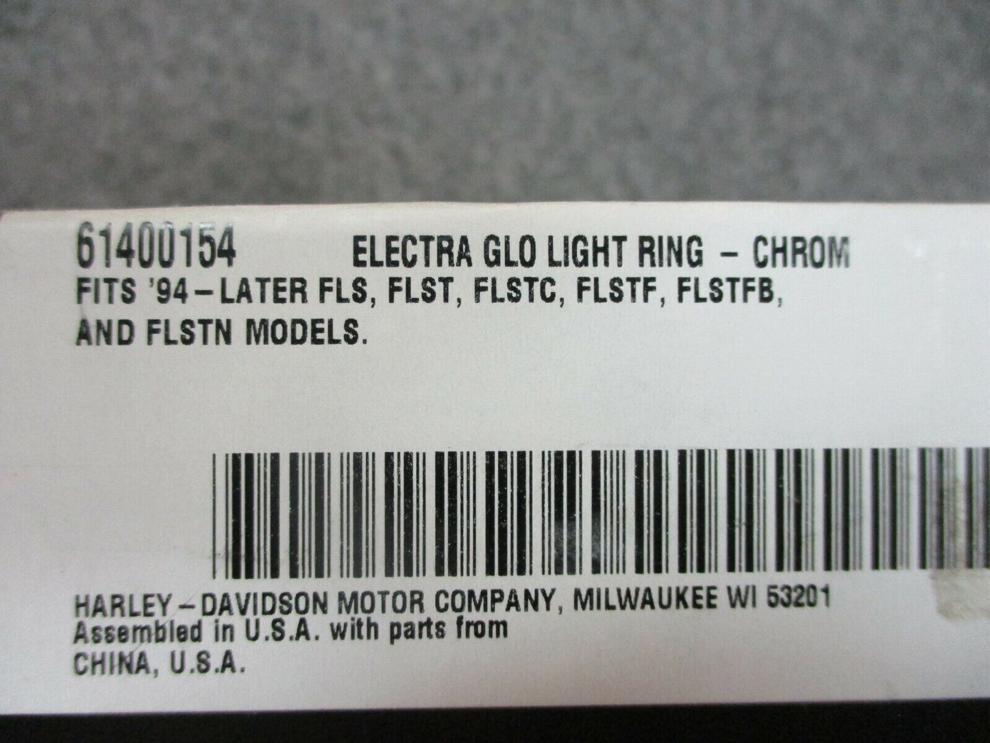 Harley Davidson OEM Softail Electra Glo 7 Inch Headlamp Trim Ring 61400154