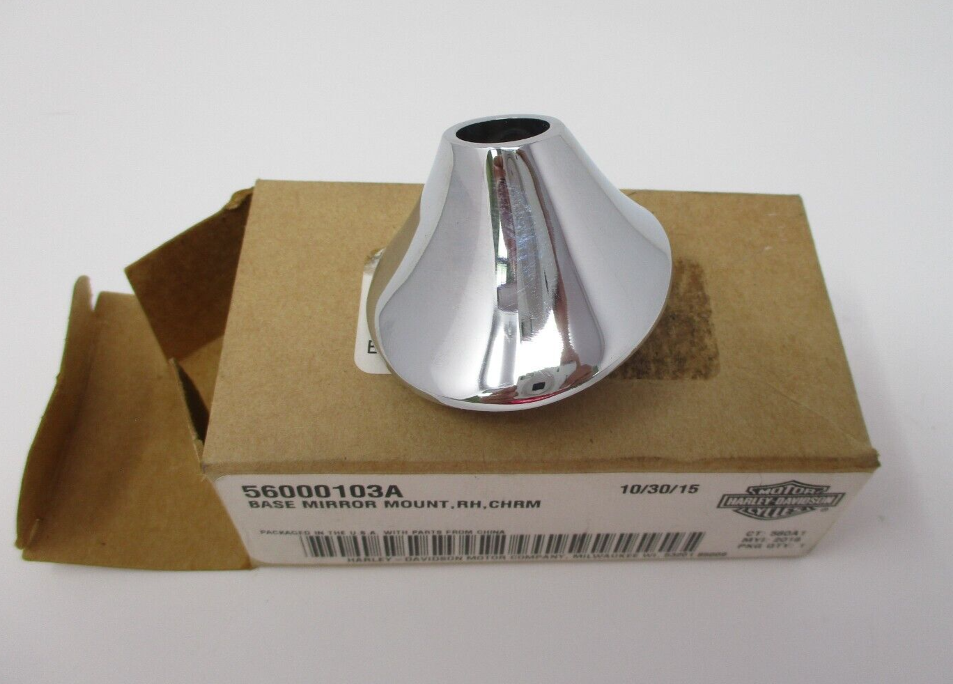 Harley Davidson FLHX Right Chrome Mirror Base Mount 56000103A