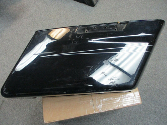 Harley Davidson OEM Right Saddlebag Vivid Black Silver Stripes 90200412 14 Later