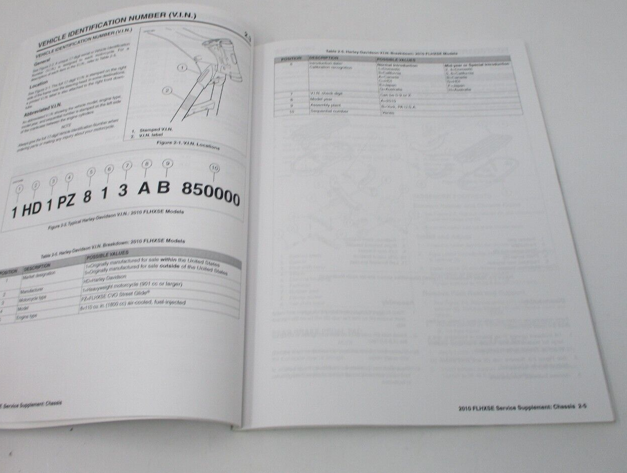 Harley-Davidson 2010 FLHXSE  Model Service Manual Supplement 99600-10