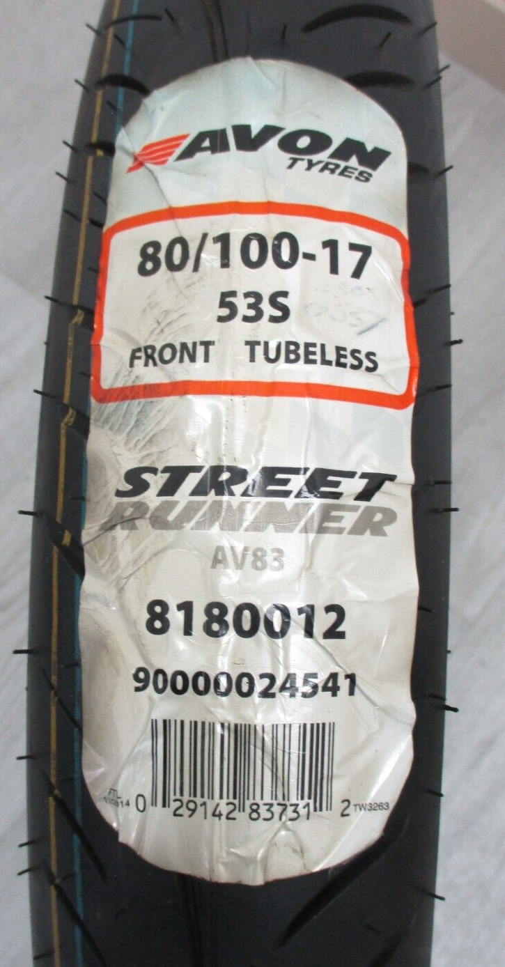 Avon Tyres Front Tire Street Runner  (80/100-17) 8180012 90000024541