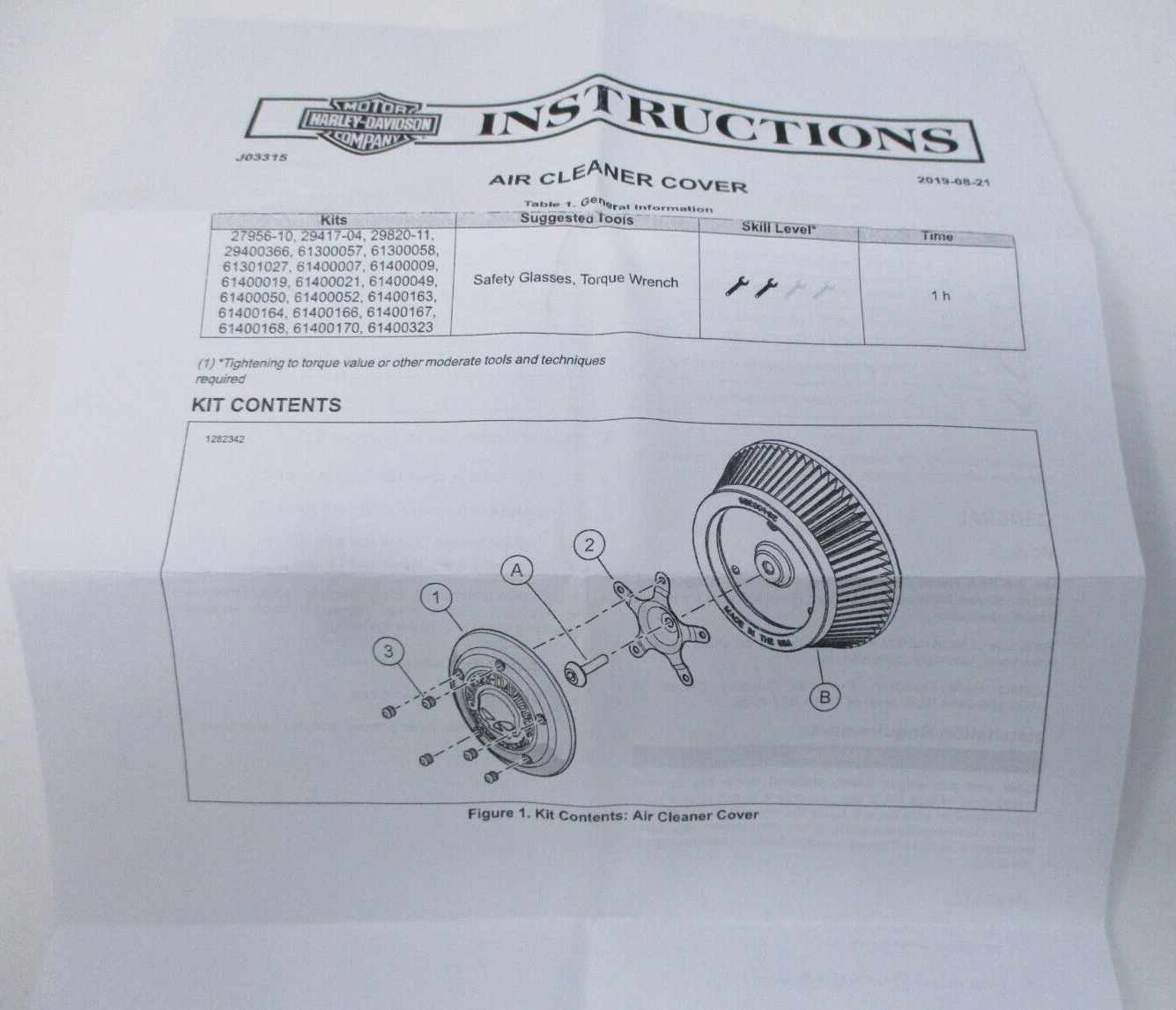 Harley-Davidson Air Cleaner Trim 61301027