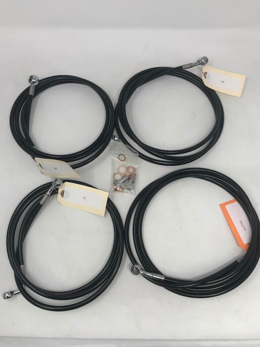 LA Choppers OEM Hyd Cable/Brake Line Kit BLK +5