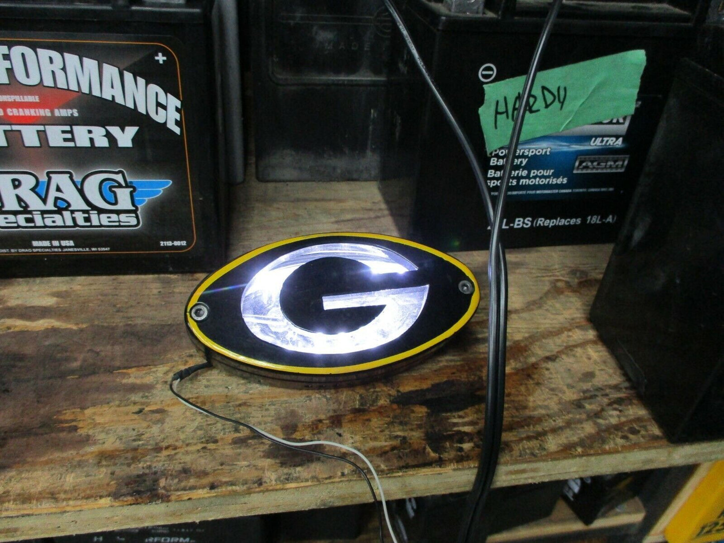 Custom Licence Plate Light Green Bay Packers Logo for Harley Davidson & Others