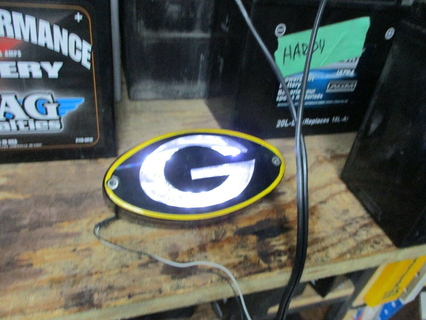 Custom Licence Plate Light Green Bay Packers Logo for Harley Davidson & Others
