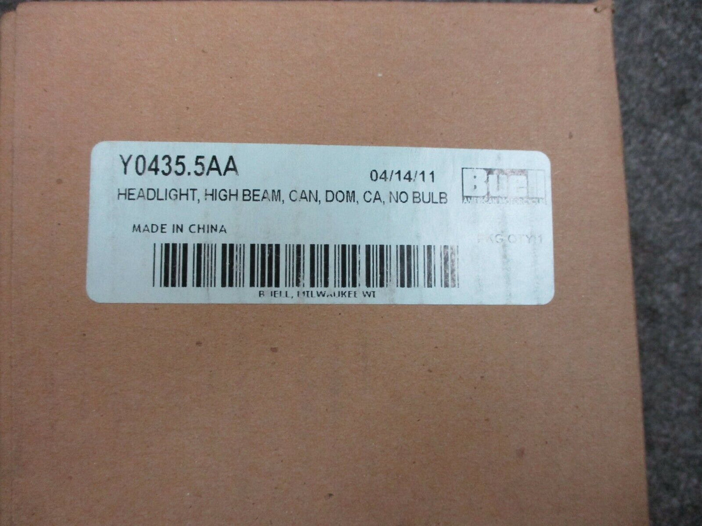 Buell OEM Headlight High Beam Y0435.5AA No Bulb