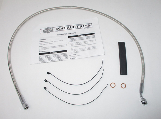 Harley-Davidson Diamond Black Brake Line  Upper 35 Deg 36.5" 41800470