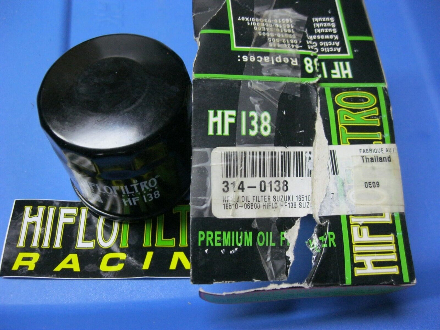 Hiflofiltro HF138 Oil Filter 314-0138