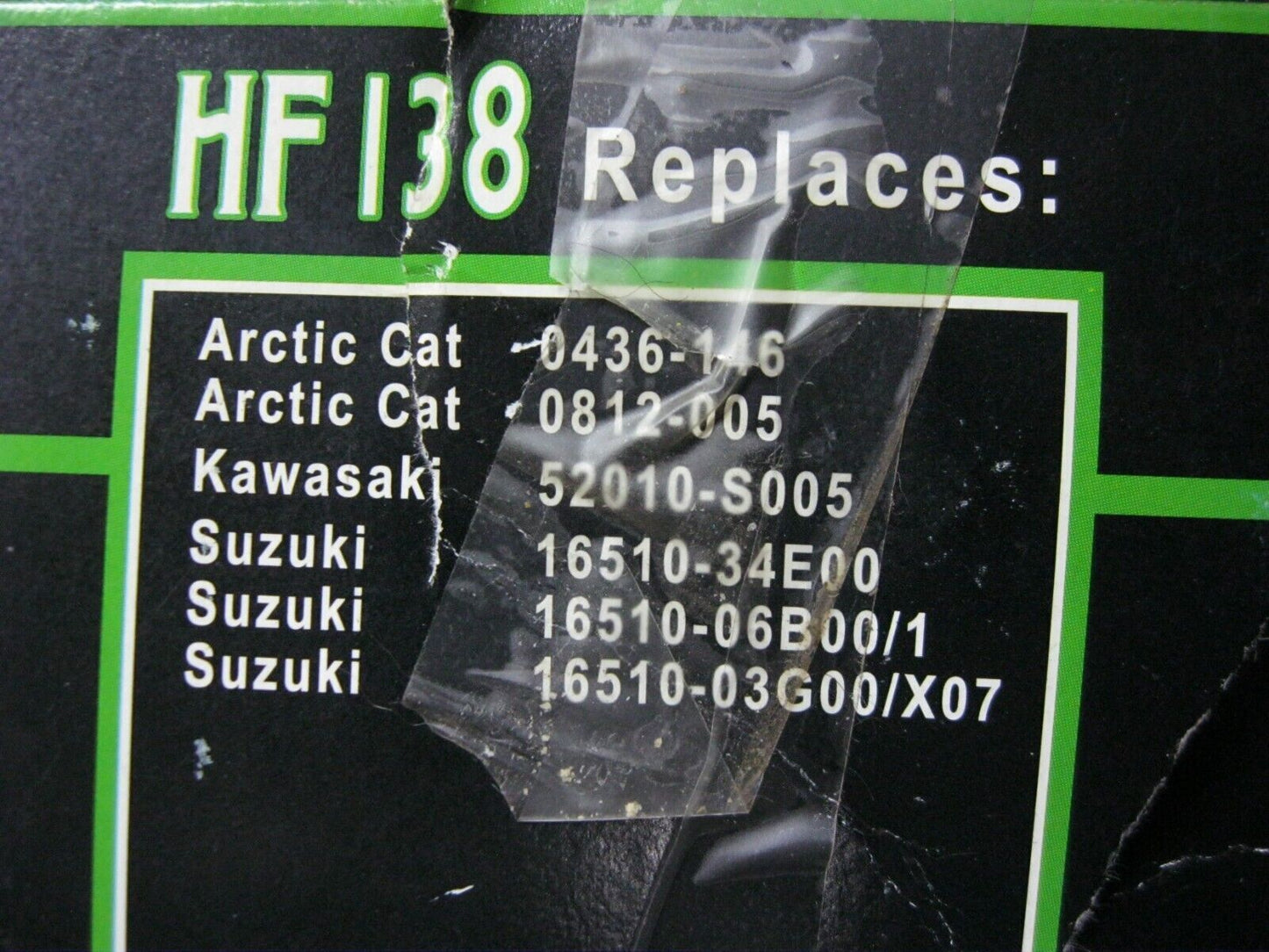 Hiflofiltro HF138 Oil Filter 314-0138