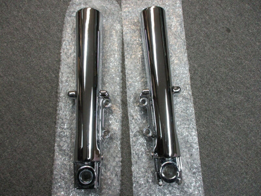 Harley Davidson OEM FLHTCSE CVO Chrome Front Fork Sliders Dual Disc 46528-04