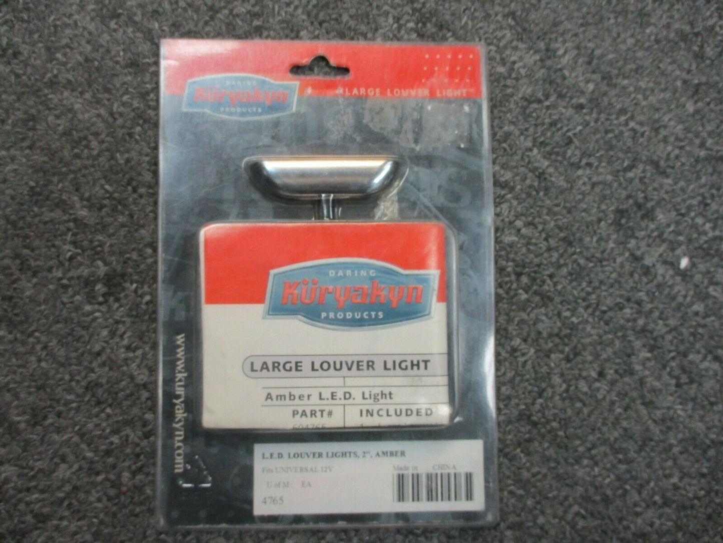 Kuryakyn Chrome Large Amber 12 Volt L.E.D Louver Light 4765