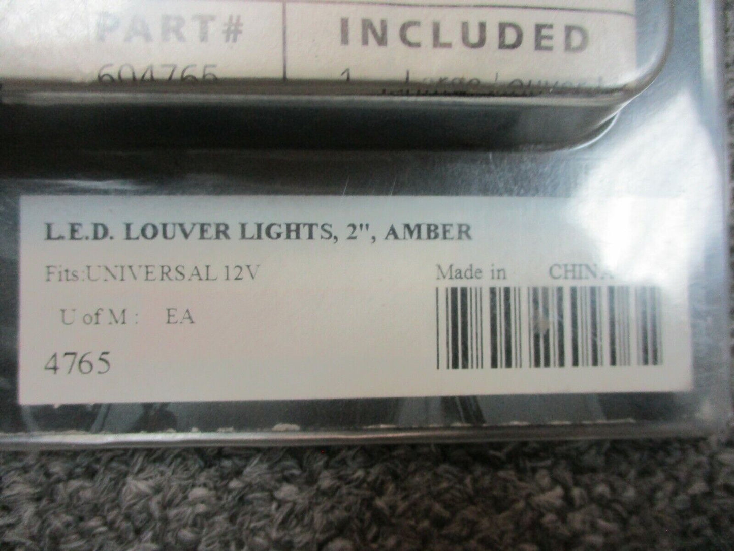 Kuryakyn Chrome Large Amber 12 Volt L.E.D Louver Light 4765