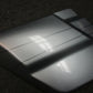 Harley Davidson OEM Silver Left Side Cover 2 Grey Stripes 66250-09