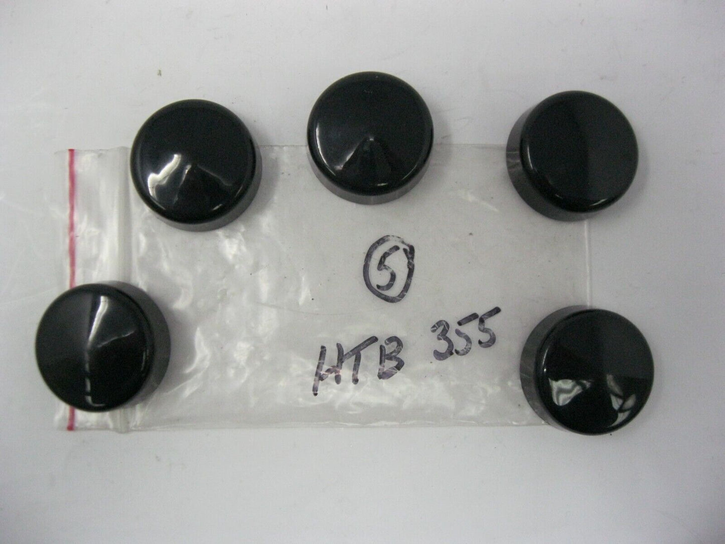 Hot Toppers 5/8"  Black Hex Bolt Head Covers  (5-Pack)  HTB355