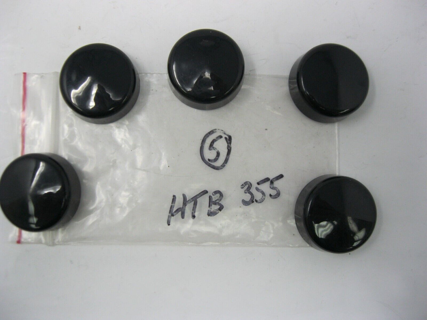 Hot Toppers 5/8"  Black Hex Bolt Head Covers  (5-Pack)  HTB355