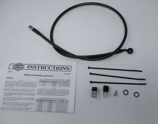 Harley-Davidson  Brake Line Upper  35 Deg 40" Fits '07-Later XL  41800483