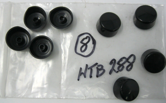 Hot Toppers 7/16" Hex Bolt Head or  3/16" Allen Covers - Black (8-Pack)  HTB288