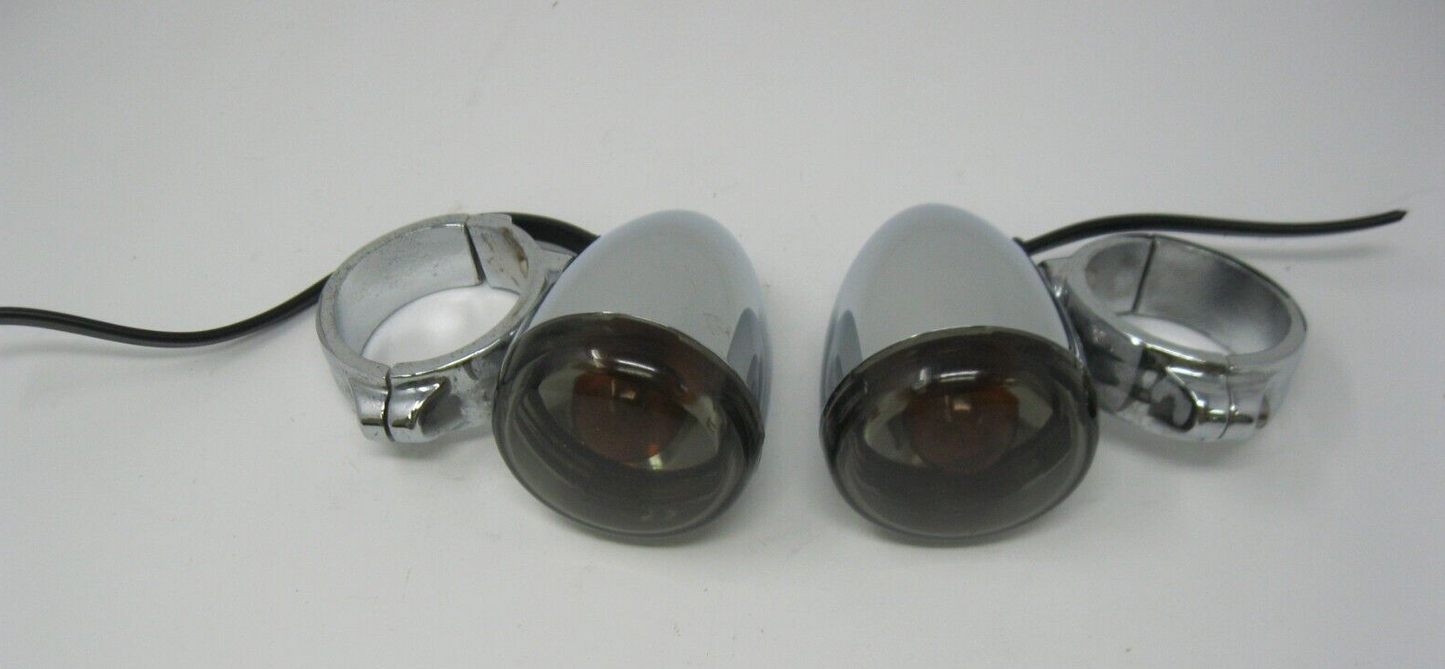 Harley-Davidson Turn Signals Lights with Smoked Lens with  Clamps  68975-00