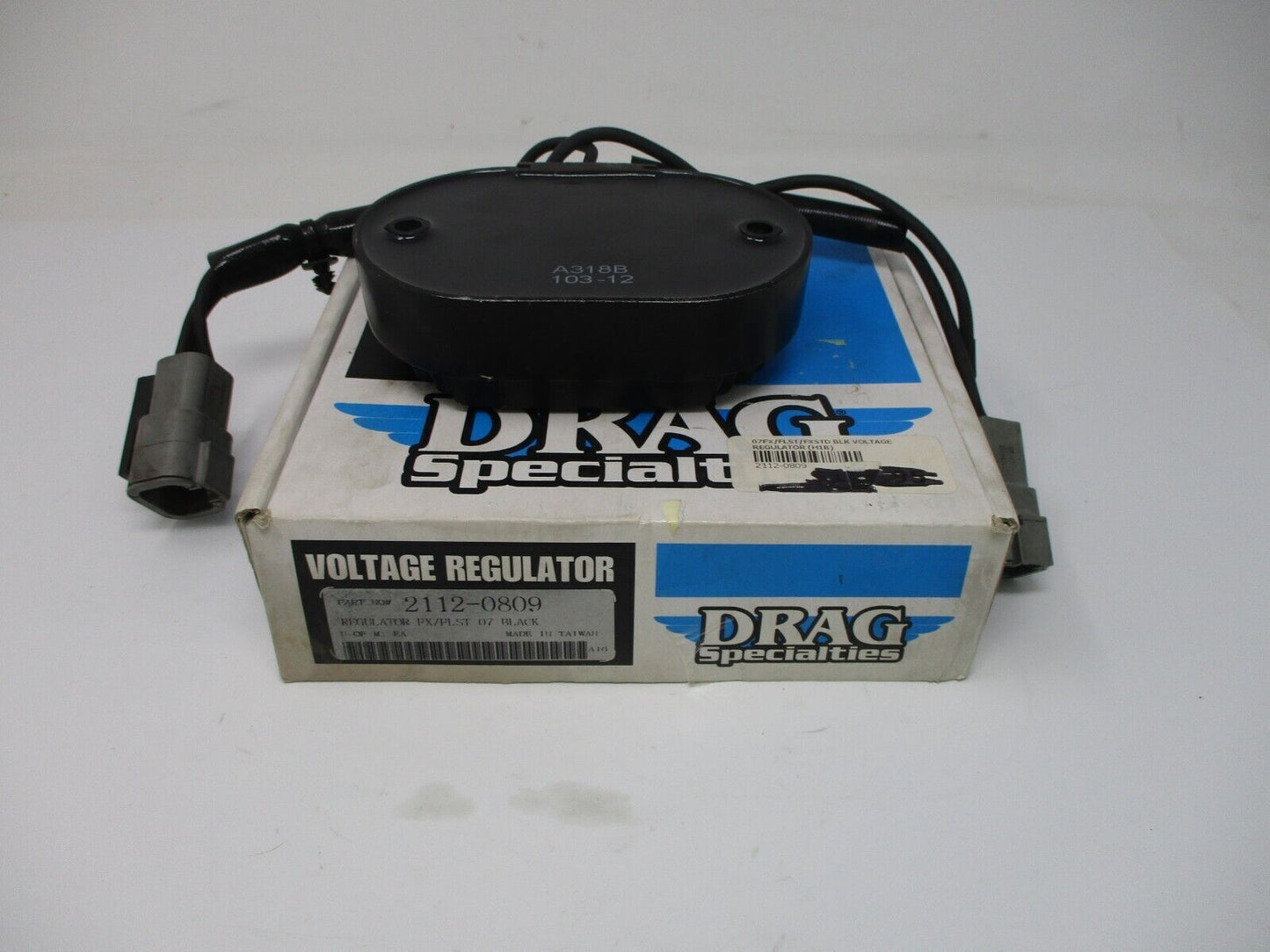 Drag Specialties Black Voltage Regulator  Fits FX/FLST '07 Black  2112-0809