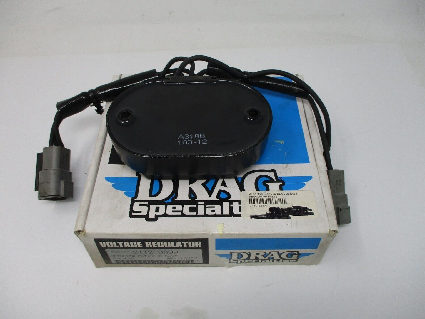 Drag Specialties Black Voltage Regulator  Fits FX/FLST '07 Black  2112-0809