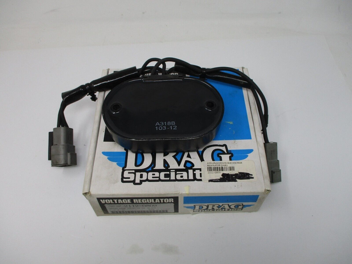 Drag Specialties Black Voltage Regulator  Fits FX/FLST '07 Black  2112-0809